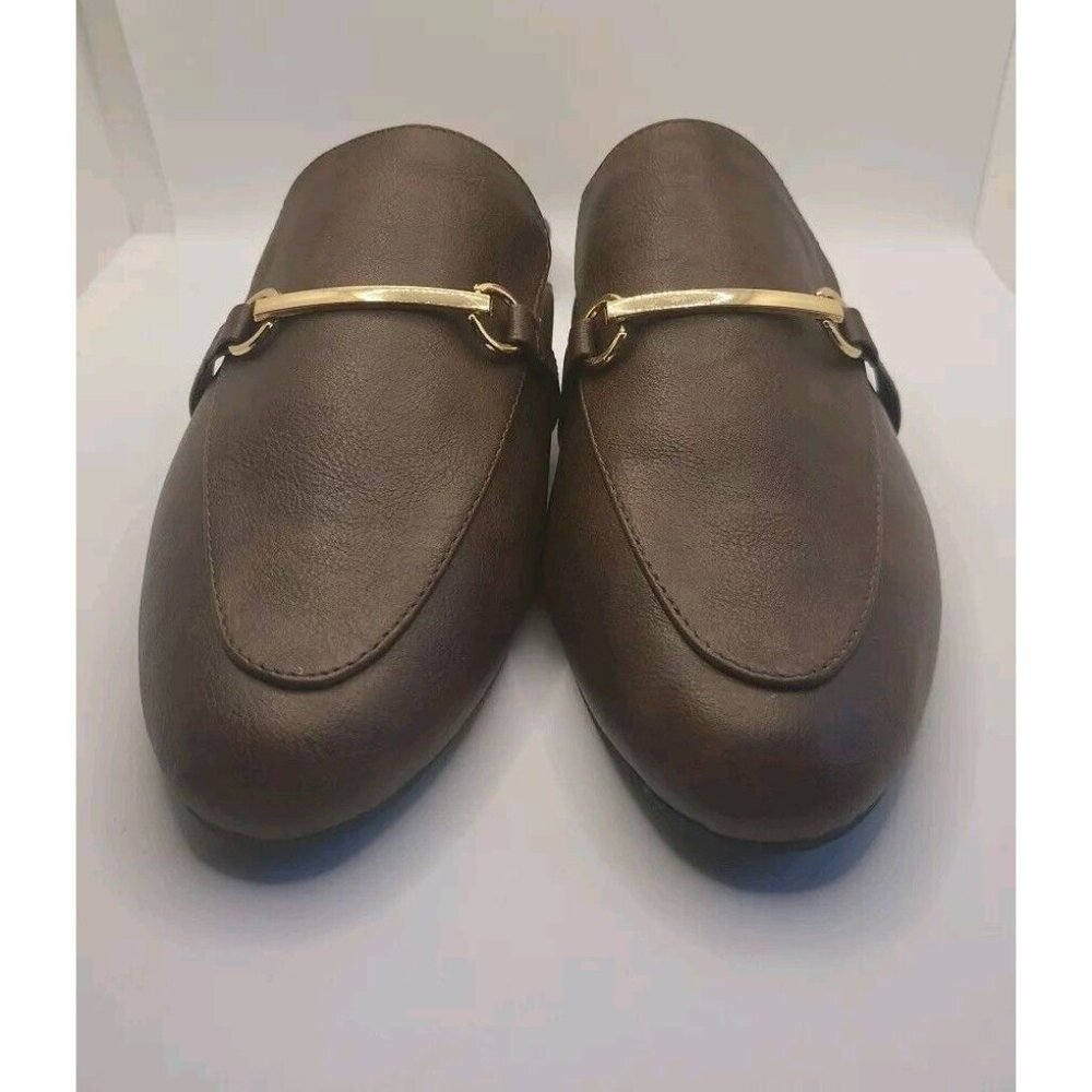 MUSSHOE Loafer for Women Brown Gold Slip on‎ Flats New Without Tag 8.5 MNU